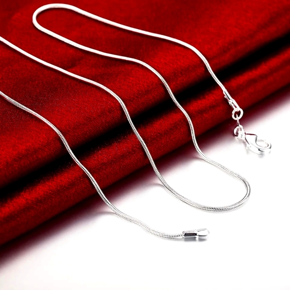 18" Sterling Silver Snake Chain - Picture 3 of 4